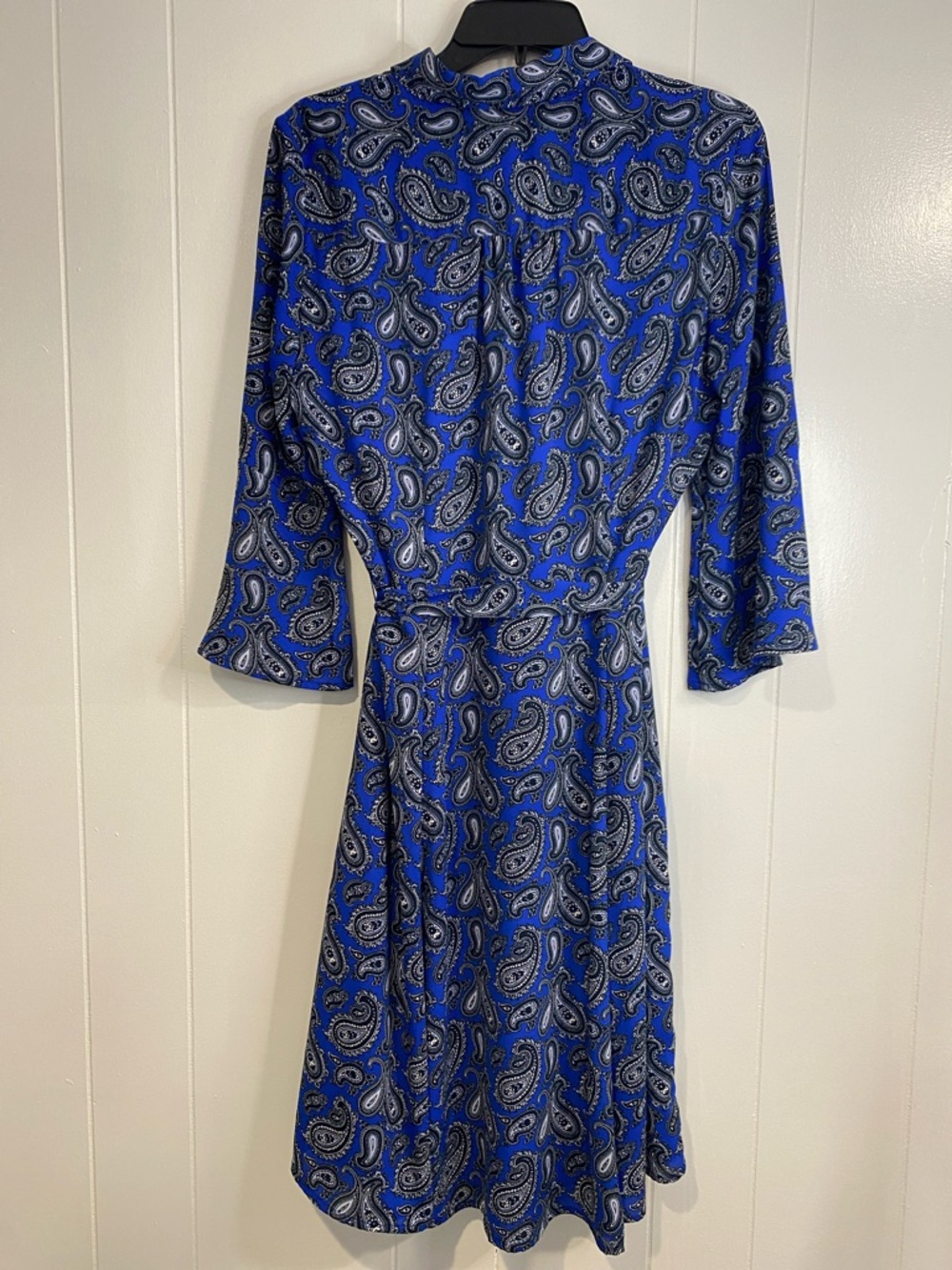 Banana Republic Dress Paisley Long-Sleeve Shirt Dress Office Classic Size 10 - Picture 7 of 13